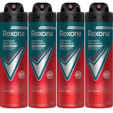 Imagem de Kit Desodorante Aerosol Rexona Men Antibacterial 150ml - 4 Unidades