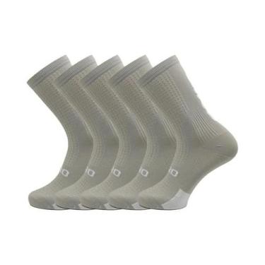Imagem de Meias De Ciclismo Masculinas Até O Joelho, 5 Pares, Compressão Para Bi