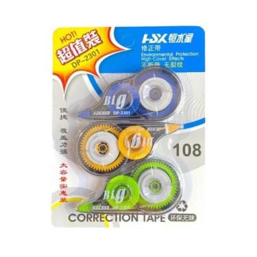 Imagem de Fita Corretiva Transparente De Grande Capacidade, Caixa Com 3 Peças, M