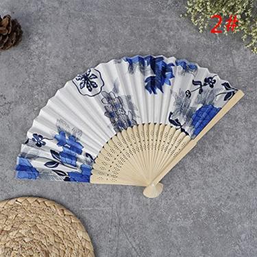 Imagem de Ventilador de mão dobrável para, ventiladores dobráveis, 1 peça retro chinês japonês seda ventilador dobrável ornamentos decoração de casa pintura floral fãs de mão ventilador decorativo festa dança