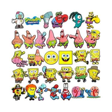 Imagem de Conjunto De 20 Pingentes De PVC Do Bob Esponja Para Sandálias E Chinel