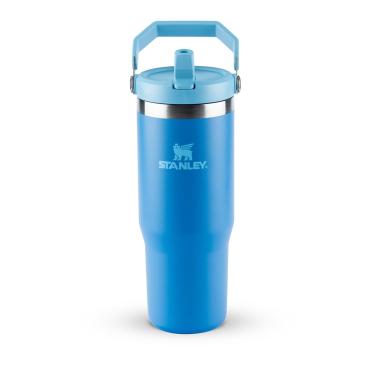 Imagem de TUMBLER STANLEY TÉRMICA FLIP STRAW EM AÇO INOXIDÁVEL 887ML AZUL AZURE 887ML 08357-00