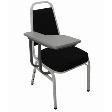 Imagem de Cadeira Universitária Empilhável Linha Hotel Plus Preto