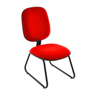 Imagem de Cadeira para Igrejas Evangélicas Diretor Trapézio para Escritório Linha Uno Vermelho