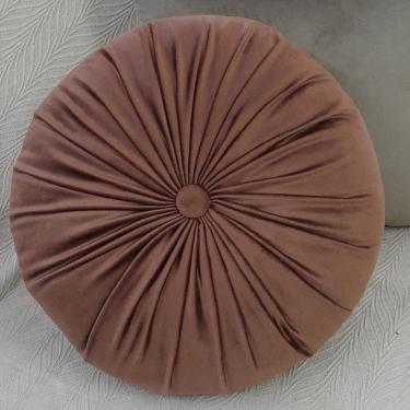 Imagem de Almofada Redonda Capitonê Zafu Avelã