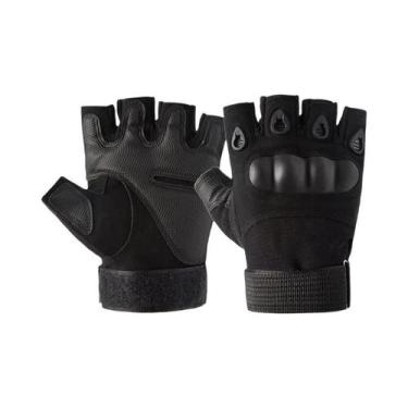 Imagem de Luvas Táticas Unissex Para Motocicleta Ao Ar Livre, Meio Dedo, Militar
