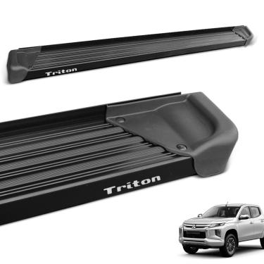 Imagem de Estribo Lateral L200 Triton Sport 2017 a 2025 Aluminio Preto A3