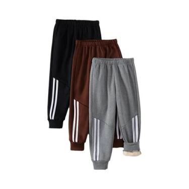 Imagem de Conjunto De Calças De Moletom Grossas Multicoloridas Para Meninos E Me