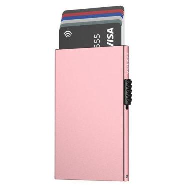 Imagem de Carteira VULKIT Porta-cartões de crédito minimalista RFID Slim Metal