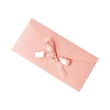 Imagem de Conjunto De Envelopes De Papel Perolado Criativo Retro Com Laço Grosso