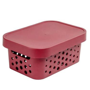 Imagem de Cesto Organizador com Tampa 2,6L Marsala 303 - Mixxnova