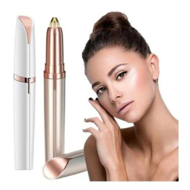 Imagem de Caneta Depiladora Sobrancelha Facial Com LED e USB Recarregável Tira P