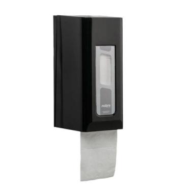 Imagem de Dispenser Compacto para Papel Higiênico Cai-Cai Preto - Estilo e Funci