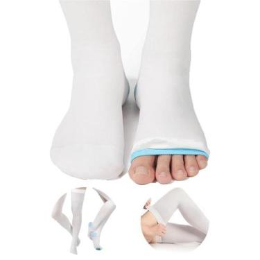 Imagem de Meia De Compressão Cirúrgica Branca 7/8 Antitrombo Tamanho M - Palaziu