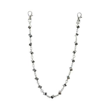 Imagem de Calças Masculinas Vintage De Alta Resistência Com Corrente De Rebites 