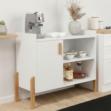 Imagem de Aparador Buffet Cantinho Café 1 Porta Branco - Drop de Casa