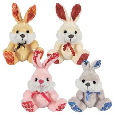 Imagem de Kit 2 Coelho De Pelúcia Com Lacinho 20cms - Sortidos - Fizzy