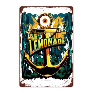 Imagem de Decoração de parede com pintura em ferro Retro Mr. Lemonade Anchor Des