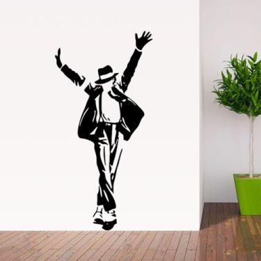 Imagem de Adesivo de parede Michael Jackson Dance Pose para quarto ou sala de es