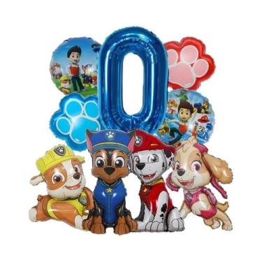 Imagem de Balões De Folha Patrulha Canina Desenho Animado 9pçs Decoração De Fest