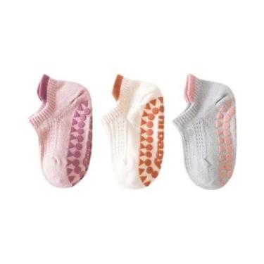 Imagem de Meias De Verão De Malha De Algodão Para Meninas, Antiderrapantes, 3 Pa
