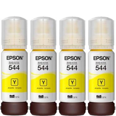 Imagem de Kit 4 Tintas Originais T544 Para L3250 L3110 L3210 L3150 L5190 Amarelo