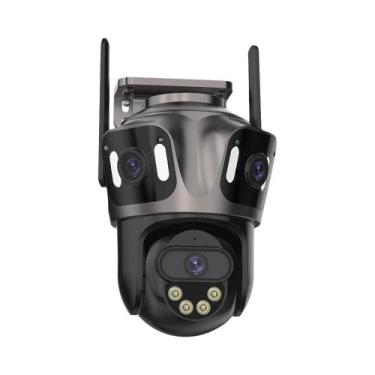 Imagem de Câmera IP PTZ WIFI De Lente Dupla 4K Para Exterior Com Detecção Humana