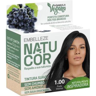 Imagem de Tintura natucor unidade (a escolher) - embelezze, 1.7 PRETO AZULADO UN