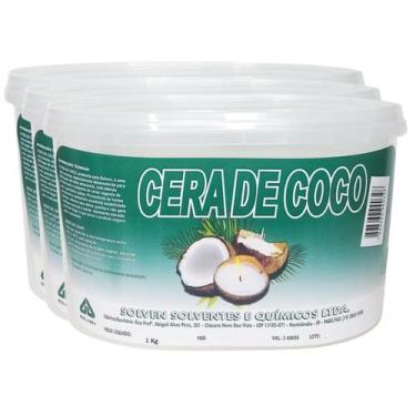 Imagem de Kit Promocional Cera de Coco Vegetal para Velas Solven 3kg