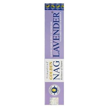 Imagem de Incenso Indiano Massala Golden Nag Varetas, Lavanda