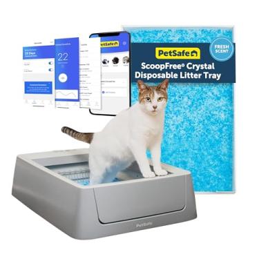 Imagem de PetSafe Caixa de areia para gatos ScoopFree Crystal Smart Self-Cleaning – WiFi (2,4 GHz...