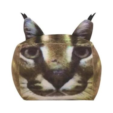 Imagem de Boneco De Gato 3D Quadrado De Pelúcia Macio E Fofo De 19cm, Brinquedo 