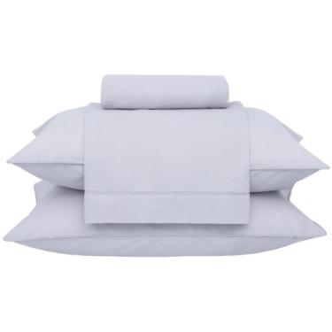 Imagem de Jogo de Cama Queen 180 Fios Buddemeyer Basic Percalle 04 Peças, Cinza,