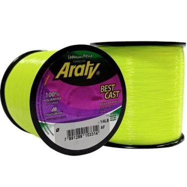 Imagem de Linha Mono Araty Best Cast 115g Amarelo - Mazzaferro, 0,50mm