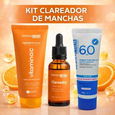 Imagem de Kit Clareador de Melasma Manchas Vitamina C Sérum Clareador Protetor S