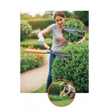 Imagem de Tesoura de Poda Serrilhada Cabo Madeira - Jardim Impecável! - Congratu