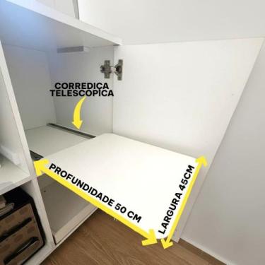 Imagem de Para Cozinha Prateleira Deslizante Slim ALTO COLANTE Organizador de Ar
