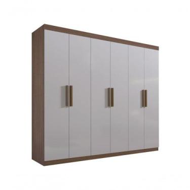 Imagem de Guarda Roupa Casal Colibri 6 Portas 6 Gavetas Sem Pés - D' Doro Castan