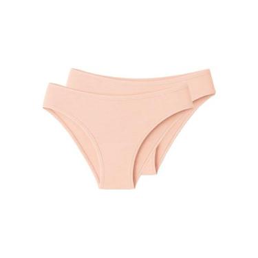 Imagem de Kit com 2 Calcinhas Biquíni Liz 50333, Bege, G