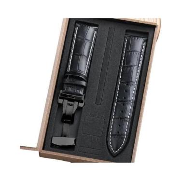 Imagem de Pulseira De Relógio Ajustável Em Couro Genuíno 12-22mm Com Fecho Borbo