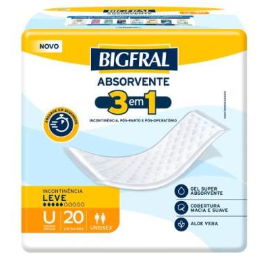 Imagem de Absorvente Bigfral 3 Em 1 Com 20 Unidades