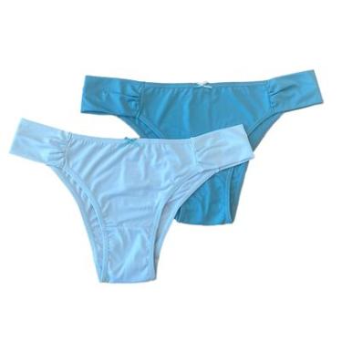 Imagem de Kit 2 Calcinhas Basic+ Lingerie Verde GG Conforto Diário