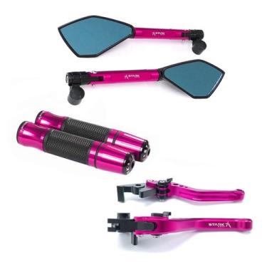 Imagem de Kit Retrovisor Manopla Manete Hornet Cb 300 Cb 500f Cb 500X Cb1000r - 