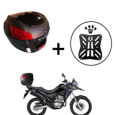 Imagem de Baú para moto Awa Proos 29 Litros + Suporte Superior Xre 300, Preto br
