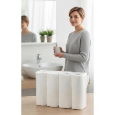 Imagem de 2x Papel Higiênico Folha Dupla 40 Rolos: Conforto e Maciez - Congratul