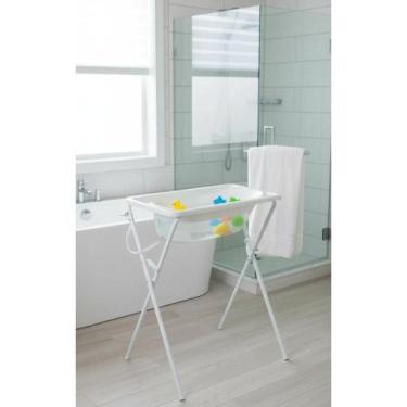 Imagem de 2x Banheira Bebê Com Trocador Seguro e Confortável - Branca - Congratu