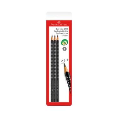 Imagem de Lápis grafite Ecolápis Grip Wood Faber Castell com 3 unidades - Faber-