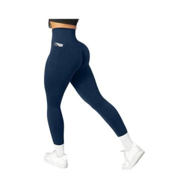 Imagem de Calças De Yoga Sem Costura De Cintura Alta Com Efeito Levanta Bumbum, 