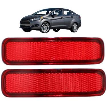 Imagem de Par Olho De Gato Parachoque Traseiro Fiesta Sedan 2010 Até 2014 - DSC