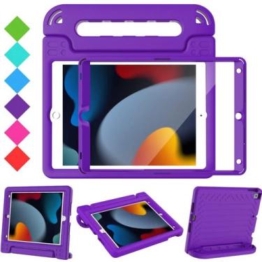 Imagem de Capa BMOUO para iPad 10.2, 9ª, 8ª e 7ª geração, roxa, à prova de choqu